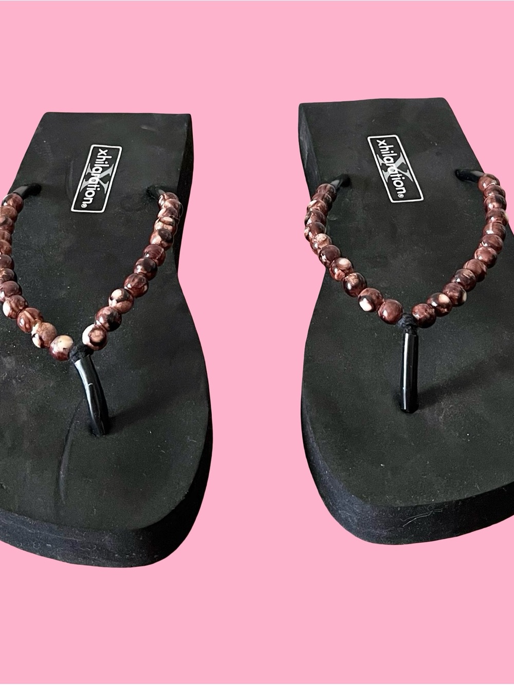 Y2k Xhilaration Platform Flip Flops